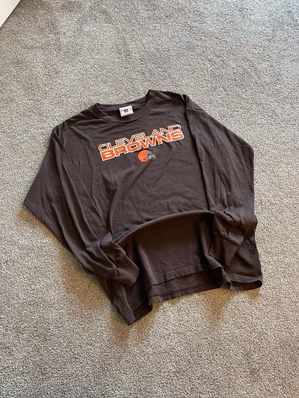Nfl Cleveland Browns Long Sleeve T-Shirt Size Large Brown